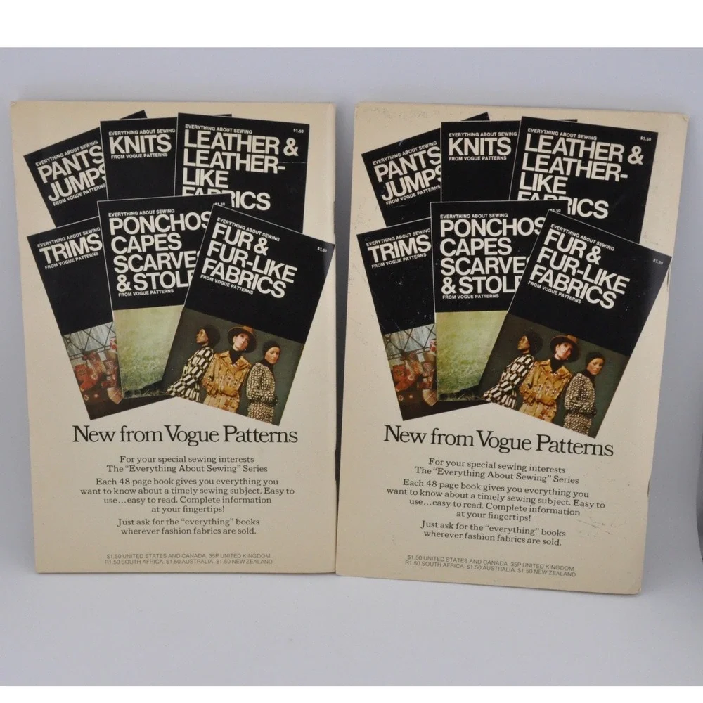 Vogue Patterns Everything About Sewing Booklets Black Good‎ Vintage 1970s Set